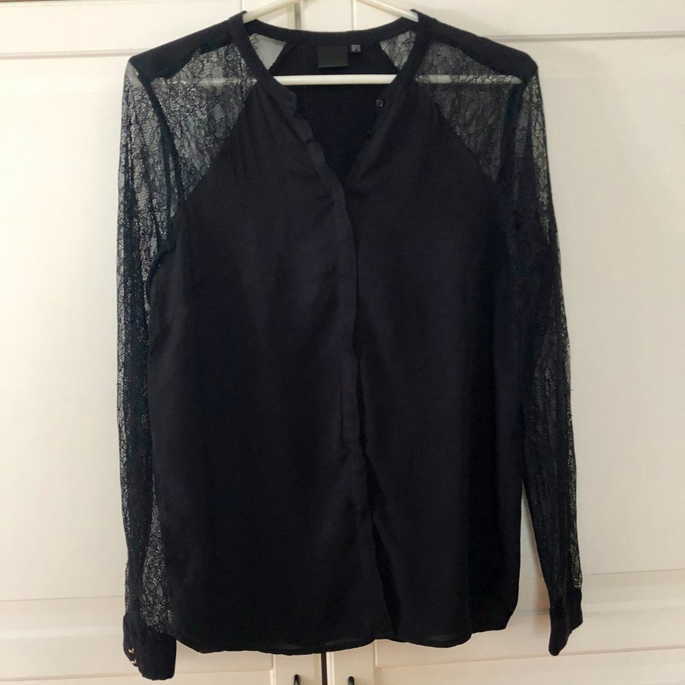 InWear Black shirt with lace size medium